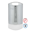 Душевая кабина Niagara Eco E90/40/MT/BK 90х90 четверть круга без крыши ориентация универсальная